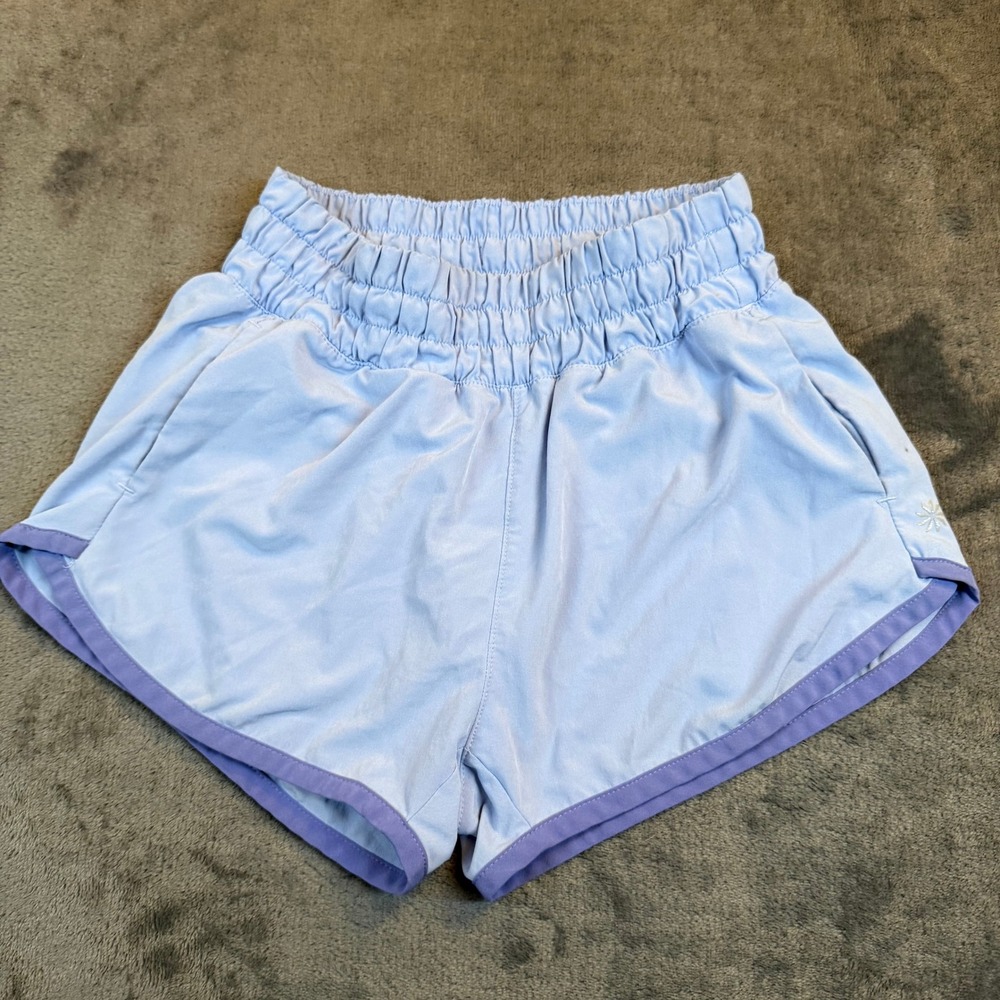 Athleta All Star 2.5 Short Girls Extra Small 6 Blue Athletic Running